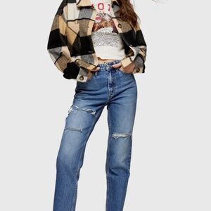 Topshop Sofia Ripped Straight Leg Jeans – Size 28 x 30